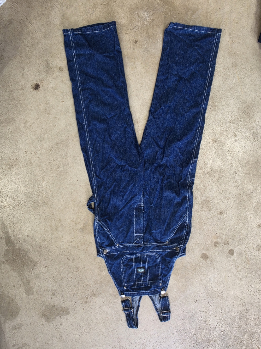 Key Imperial Denim Bib Overalls Youth Size 12 Dark Wash Carpenter Farm Work